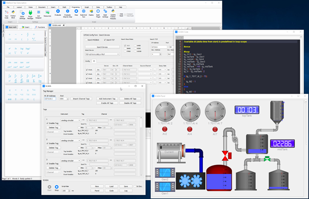 SCADA view of live acquired data